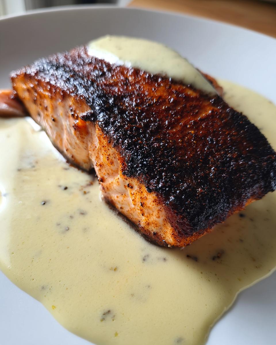 Blackened Salmon with Creamy Dijon Sauce - detail 2