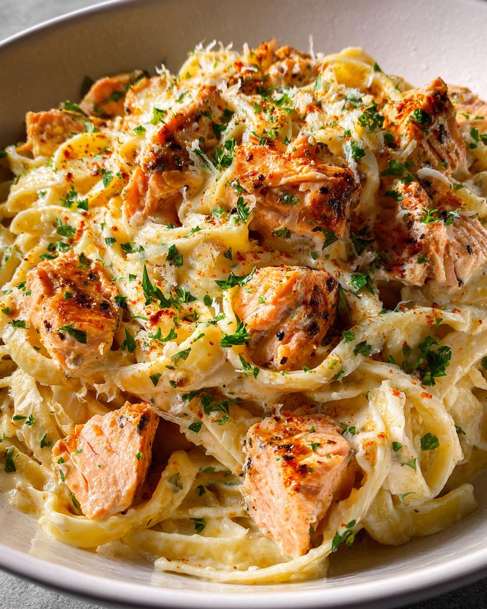 Cajun Salmon Alfredo Pasta - detail 1