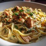 Cajun Salmon Alfredo Pasta