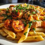 Cajun Shrimp and Salmon Pasta