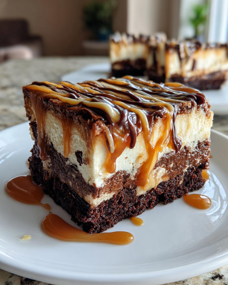 Caramel Brownie Cheesecake - detail 1