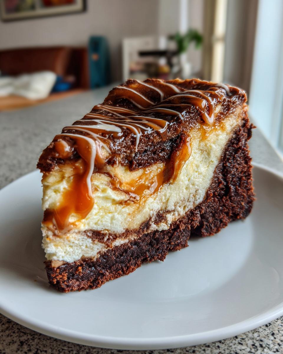 Caramel Brownie Cheesecake - detail 2