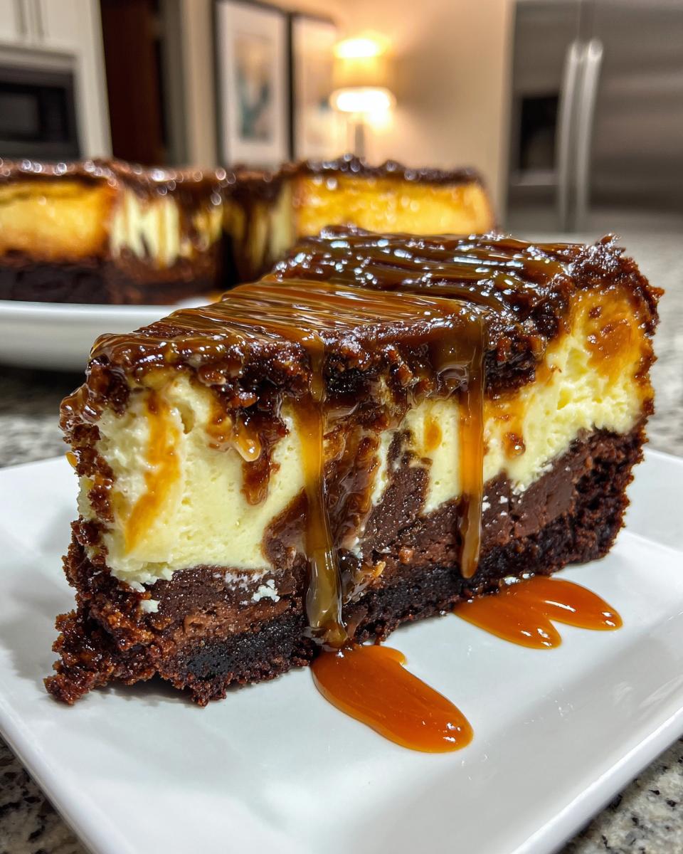 Caramel Brownie Cheesecake - detail 3