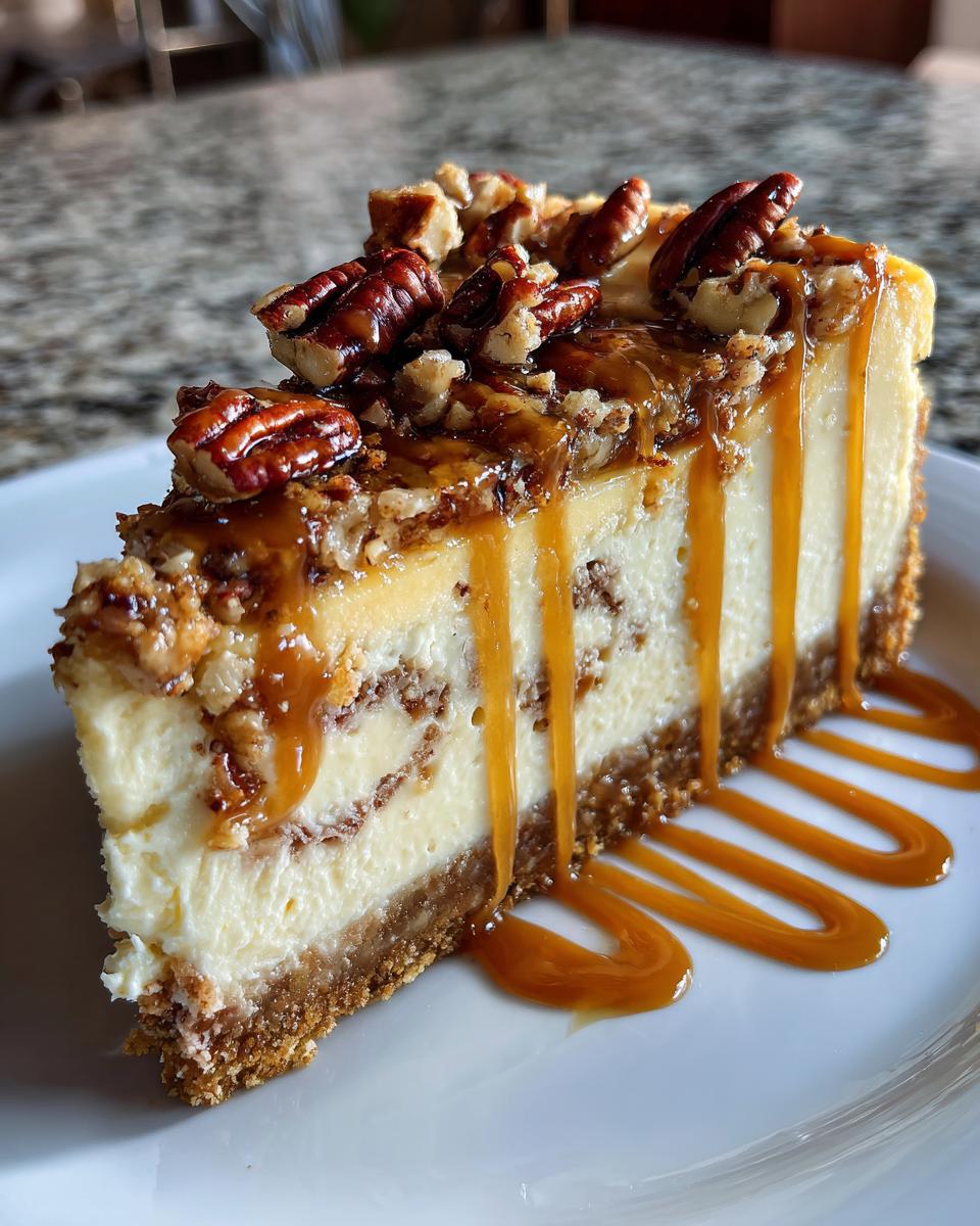Caramel Pecan Cheesecake - detail 2