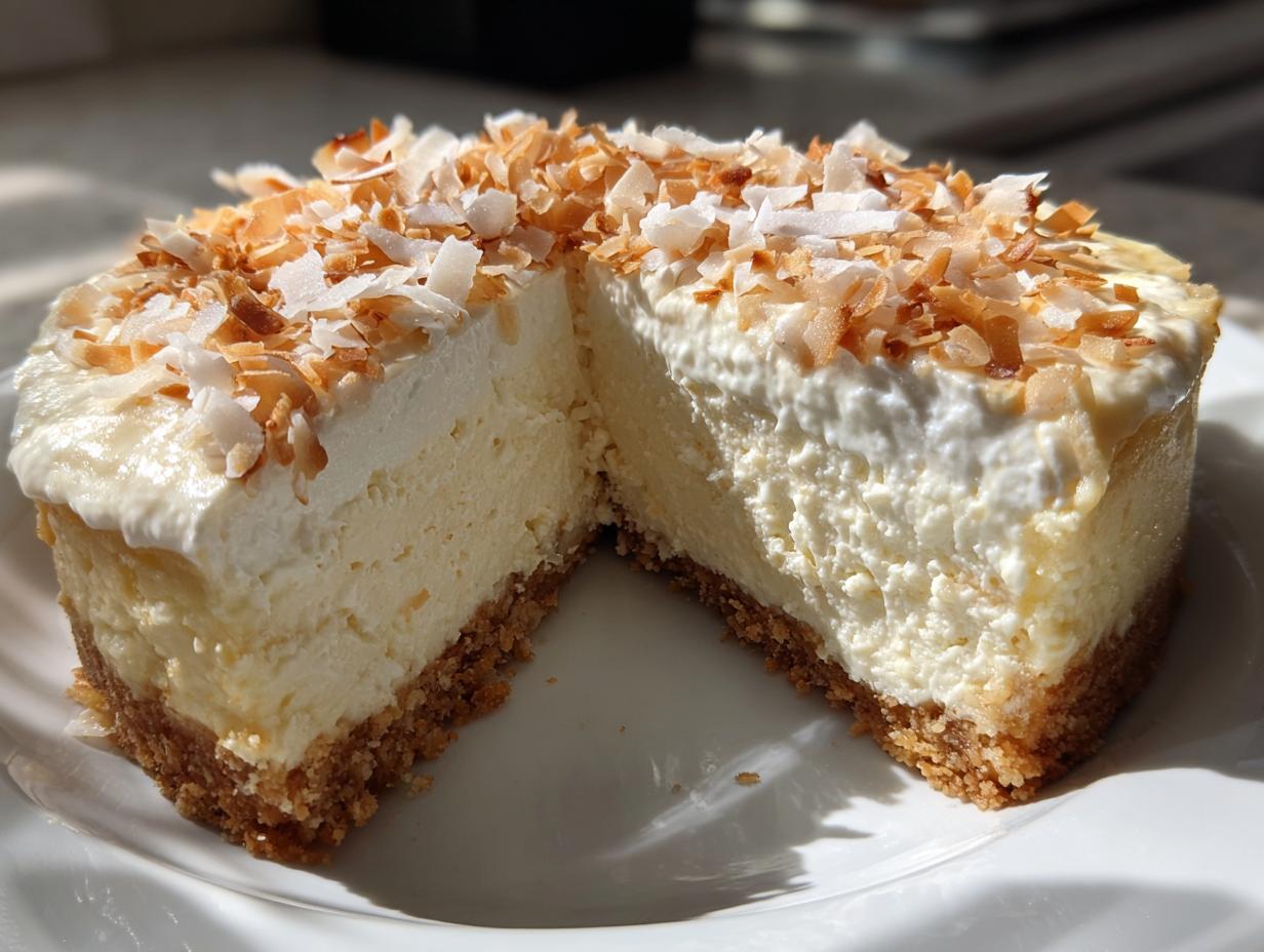 Irresistible Coconut Cream Cheesecake Recipe in 3 Easy Steps