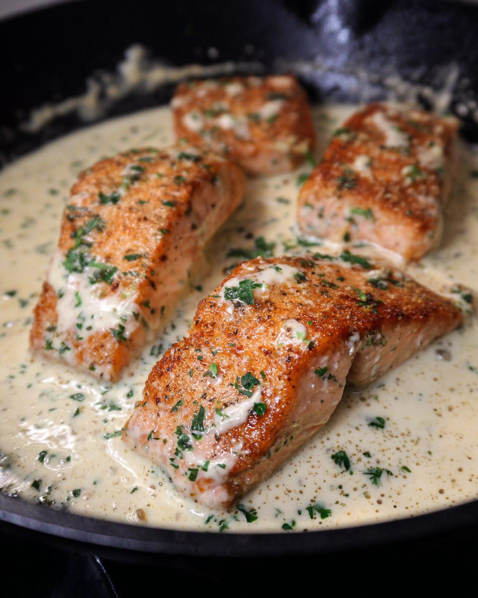 Creamy Garlic Parmesan Salmon - detail 3
