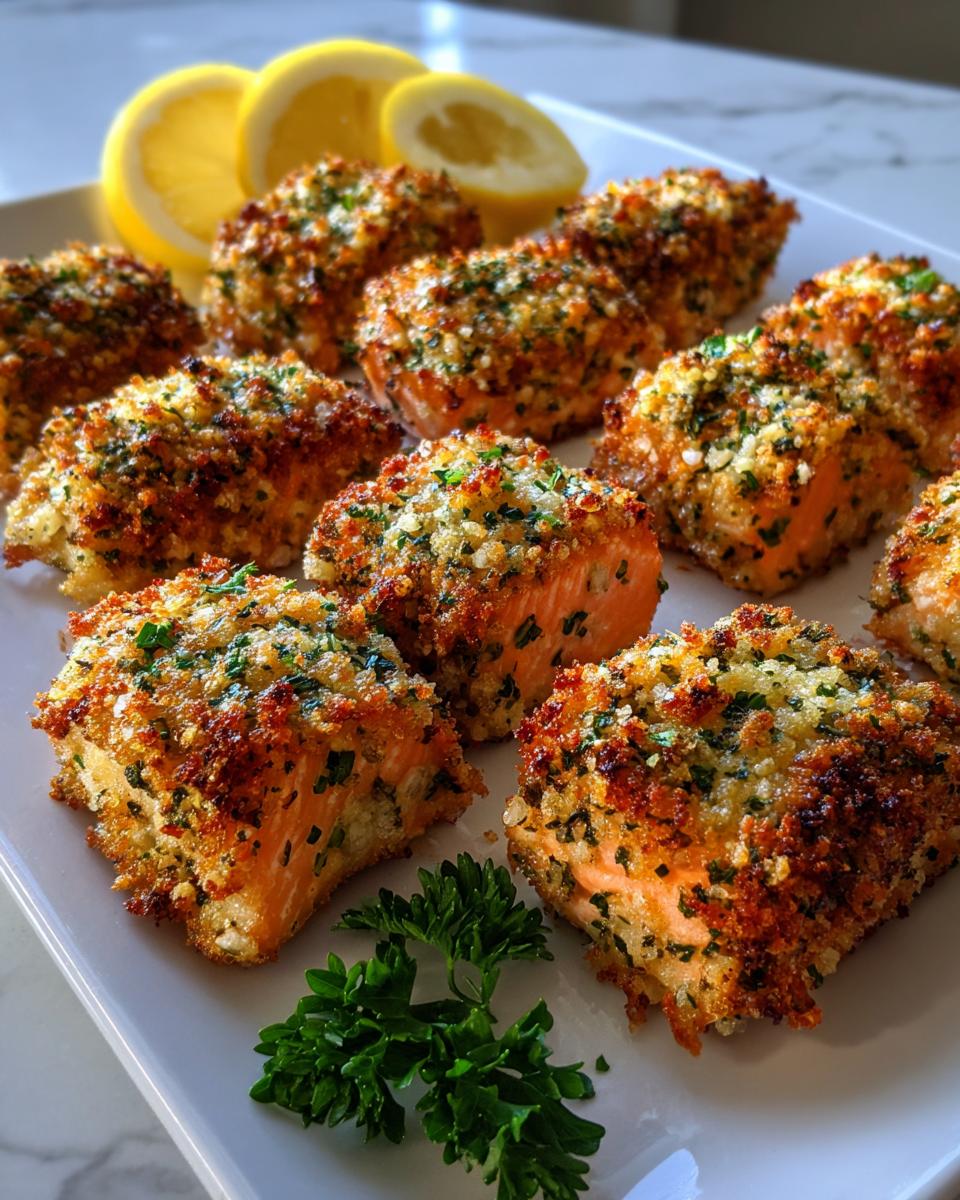 Crispy Garlic Parmesan Salmon Bites - detail 1