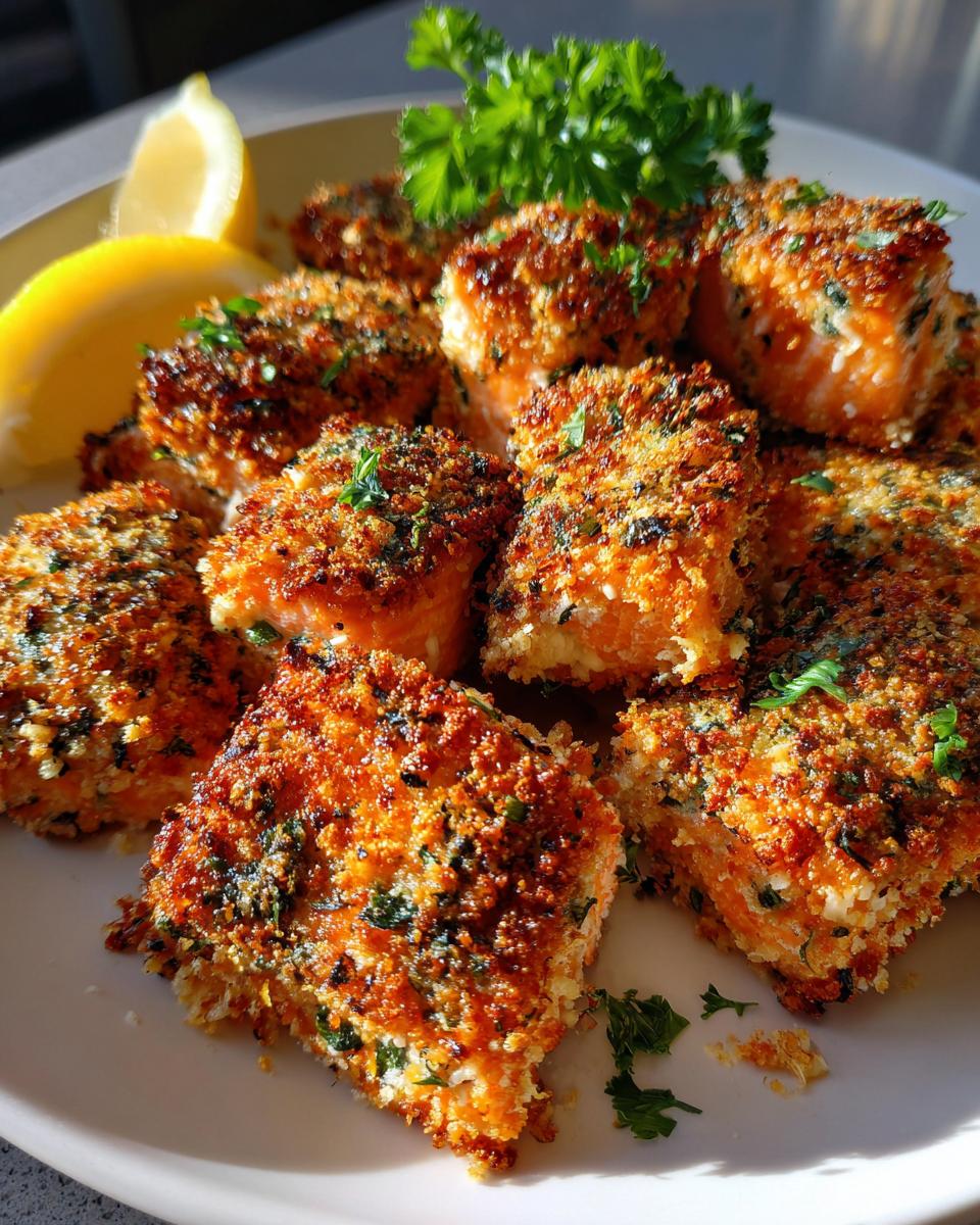 Crispy Garlic Parmesan Salmon Bites - detail 2