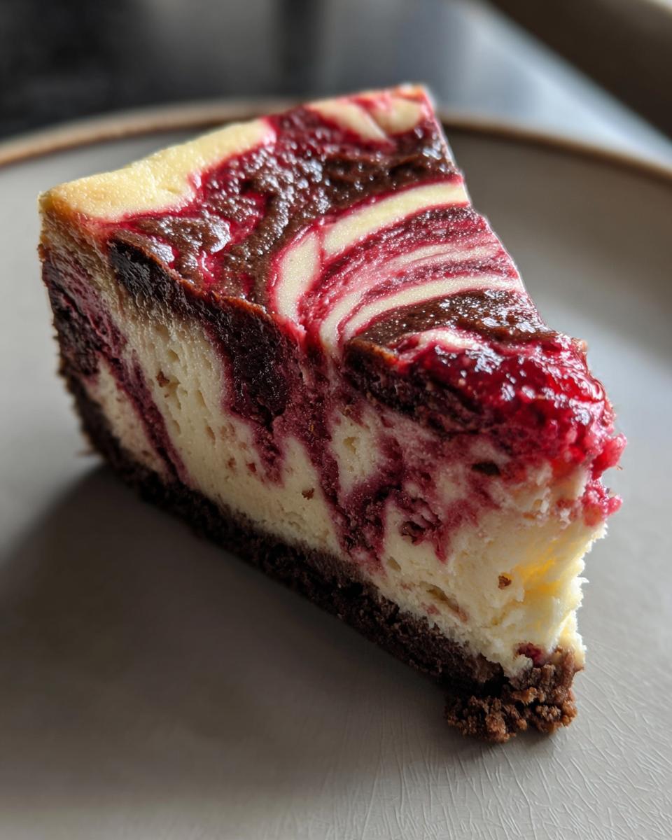 Dark Chocolate Raspberry Cheesecake - detail 2