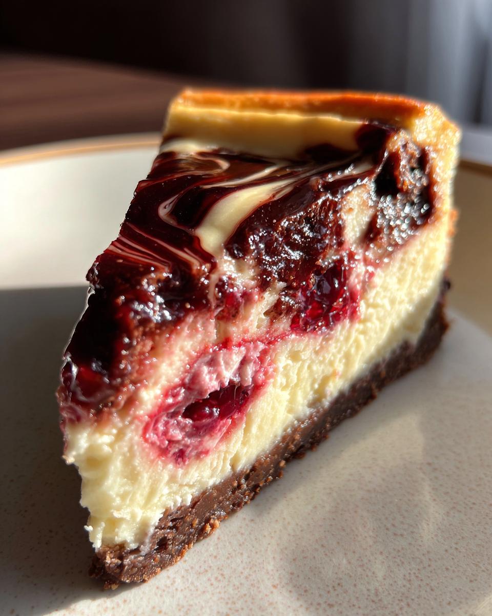 Dark Chocolate Raspberry Cheesecake - detail 3