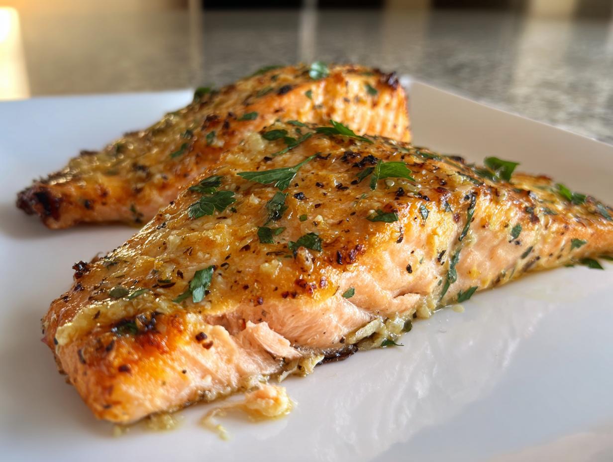 25-Minute Garlic Butter Baked Salmon Recipe That Melts Hearts