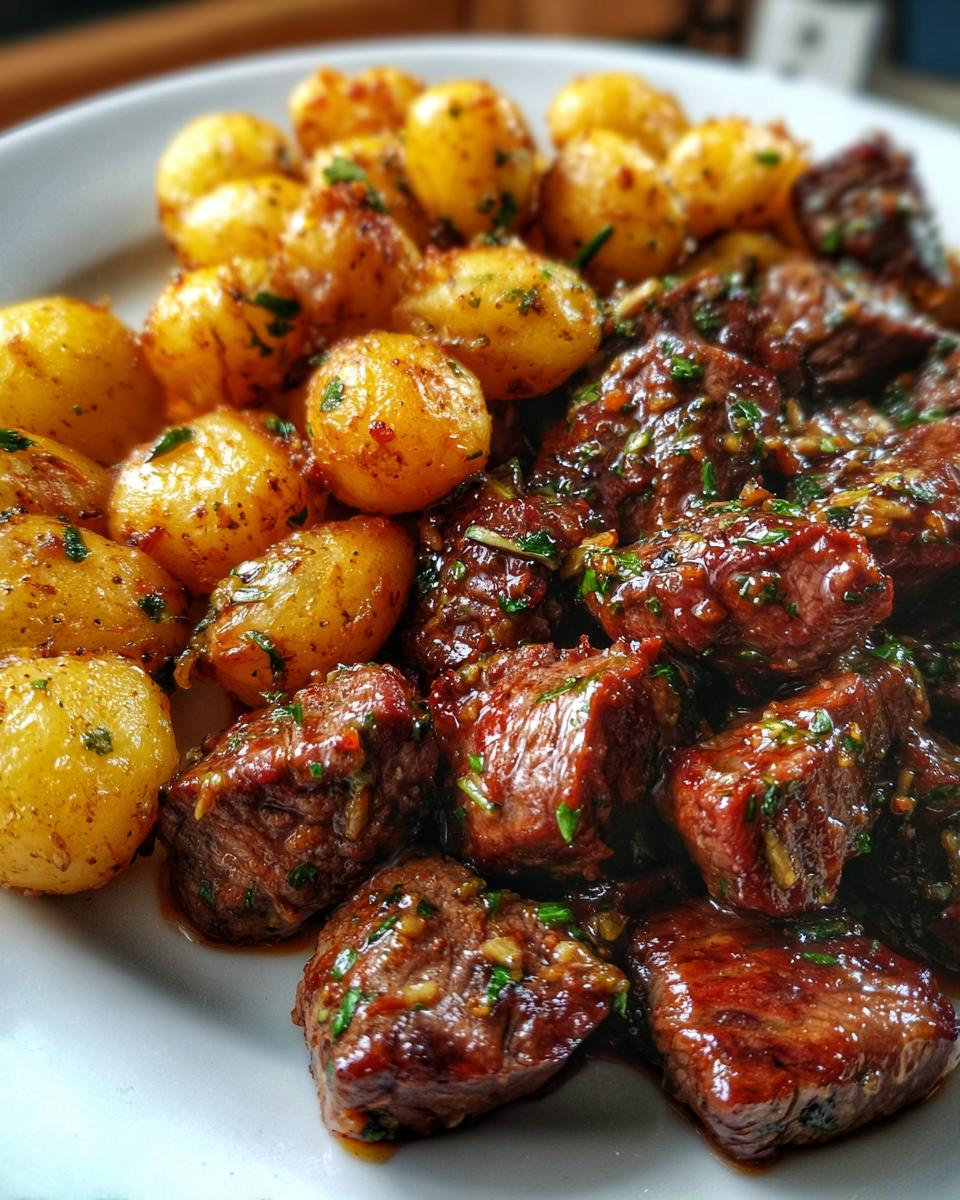 Garlic Butter Steak Bites and Potatoes - detail 1