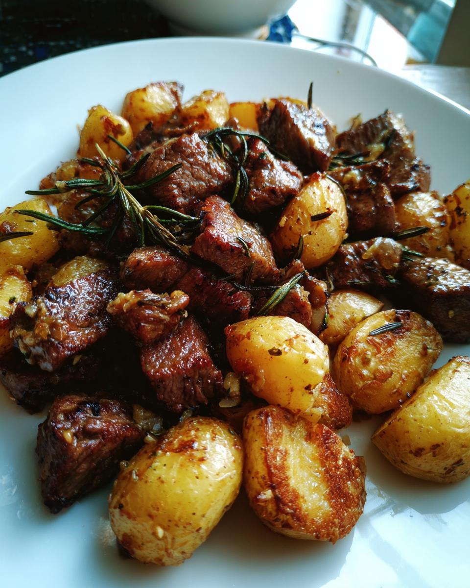 Garlic Butter Steak Bites and Potatoes - detail 2