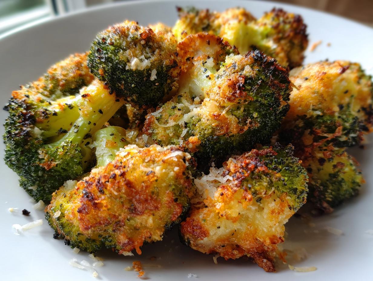 20-Minute Garlic Parmesan Broccoli Bites in Air Fryer – Addictive!