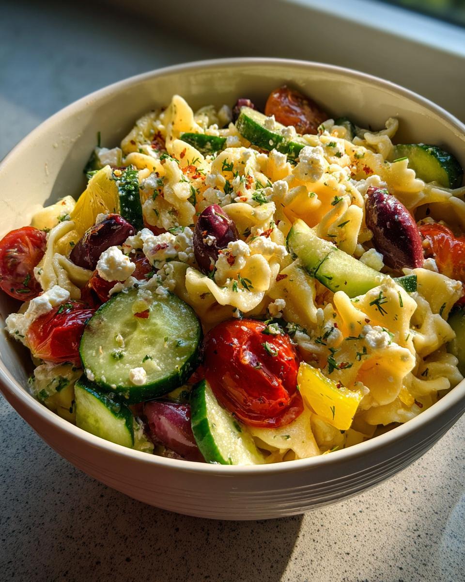 Gluten Free Greek Pasta Salad - detail 1