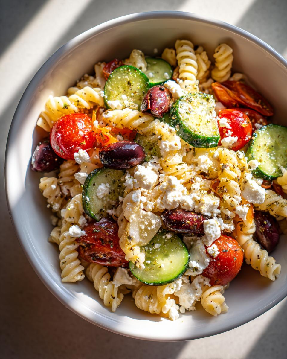 Gluten Free Greek Pasta Salad - detail 3