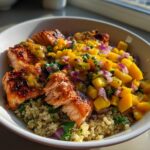 Grilled Salmon Bowl with Mango Salsa