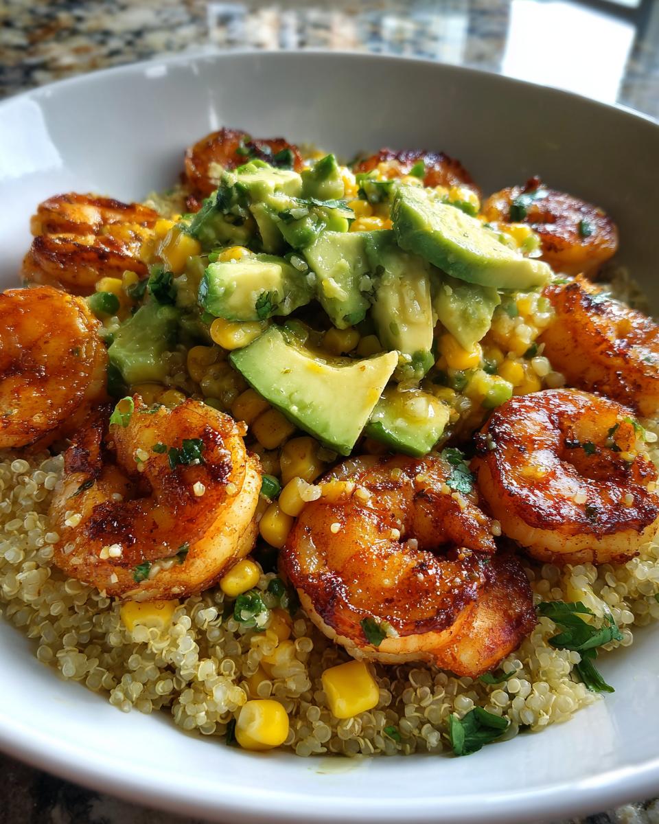 Grilled Shrimp Bowl with Avocado, Corn Salsa & More - detail 1