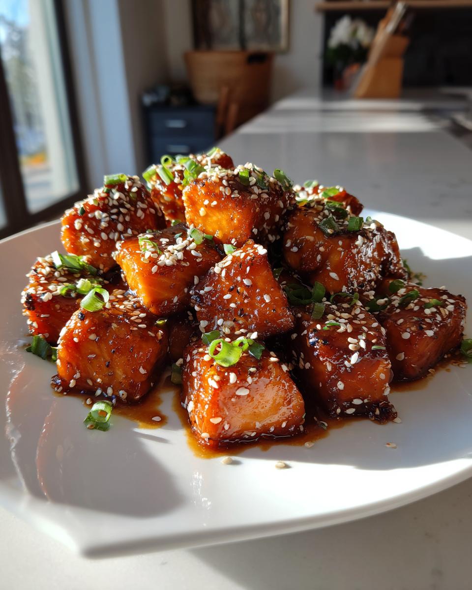 Honey Garlic Salmon Bites - detail 1