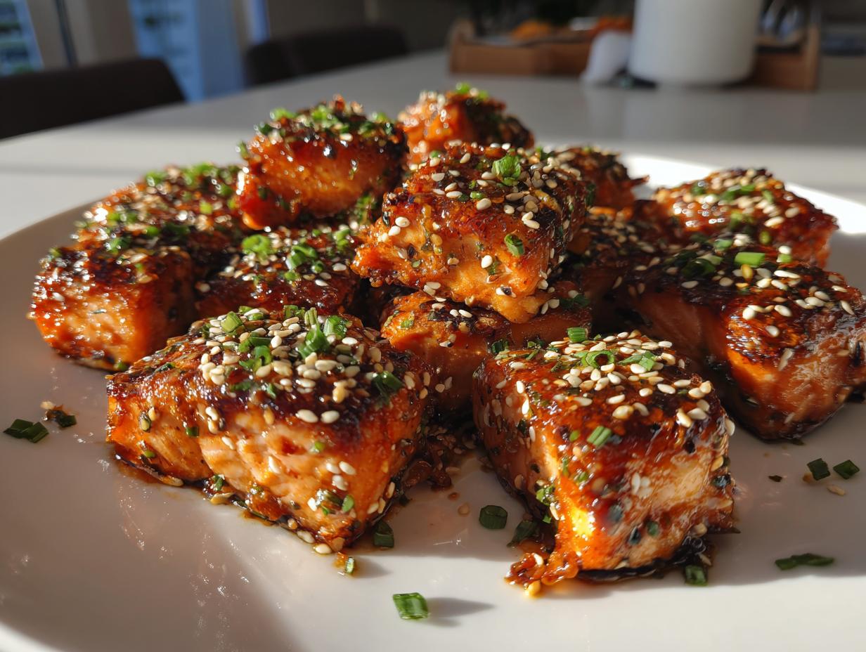 “Easy 20-Min Honey Garlic Salmon Bites That Wow Every Time”