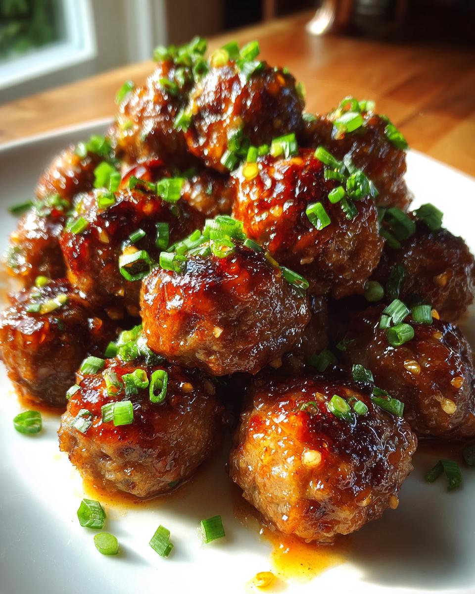 Honey Ginger Asian Meatballs - detail 1