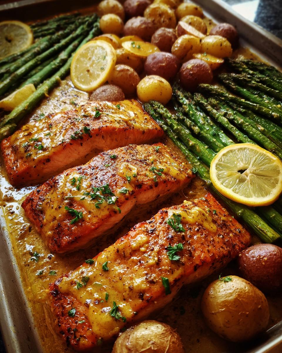 Honey Mustard Salmon Sheet Pan Dinner - detail 1
