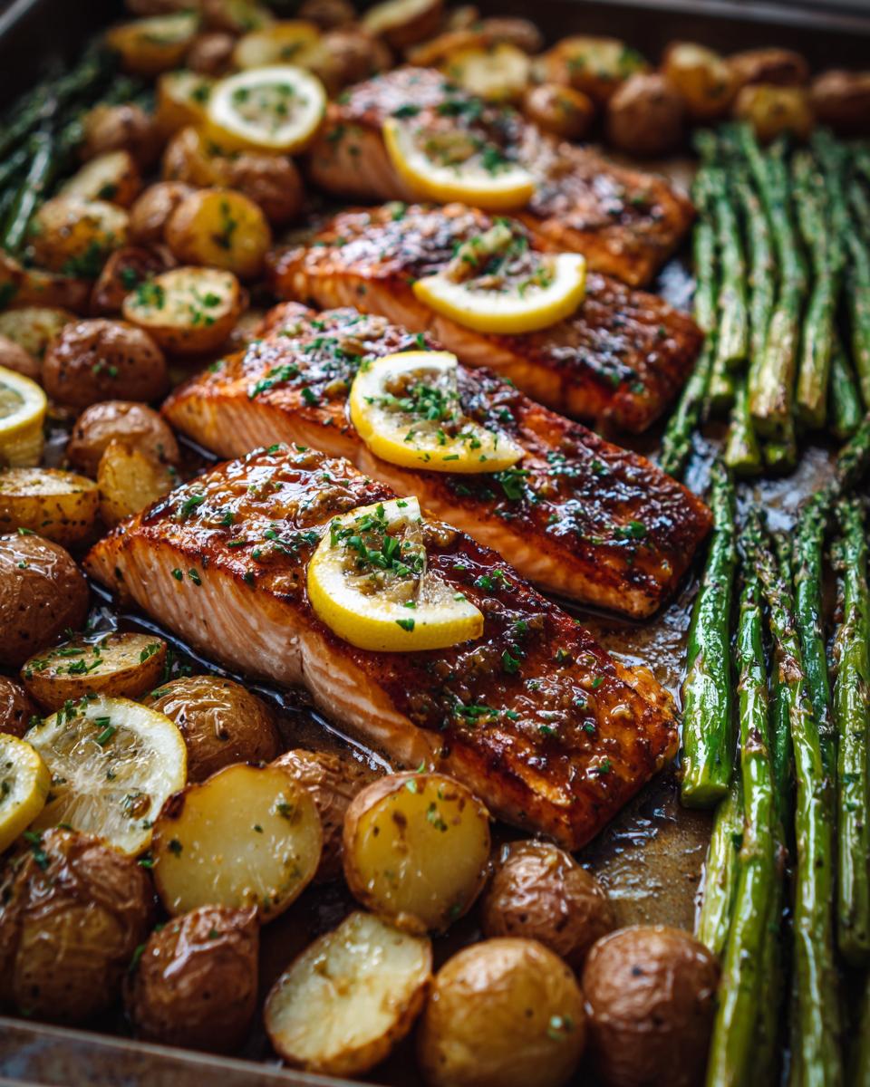 Honey Mustard Salmon Sheet Pan Dinner - detail 3