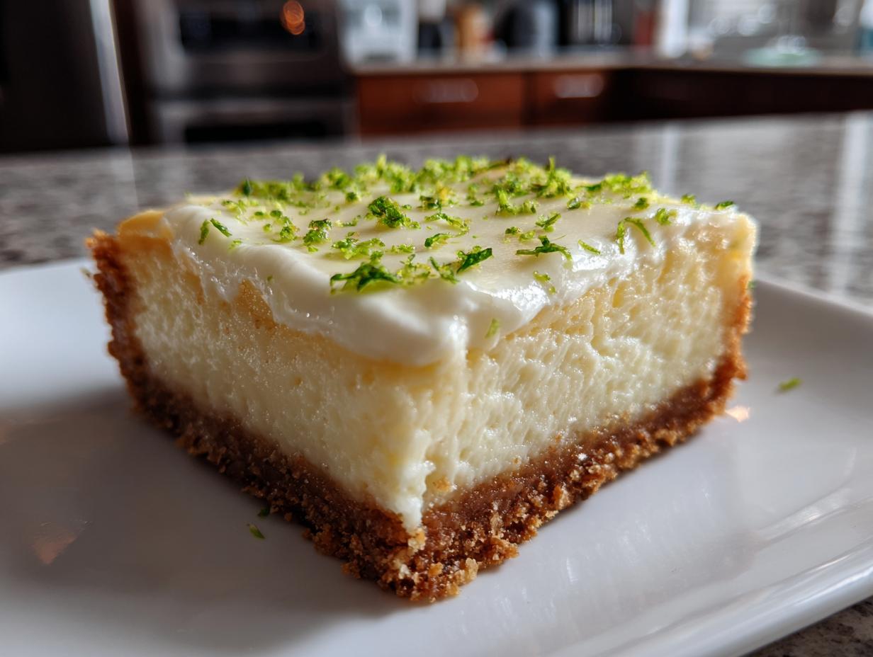 Creamy Key Lime Cheesecake Bars with 4 Quick Tips