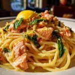 Lemon Basil Salmon Pasta