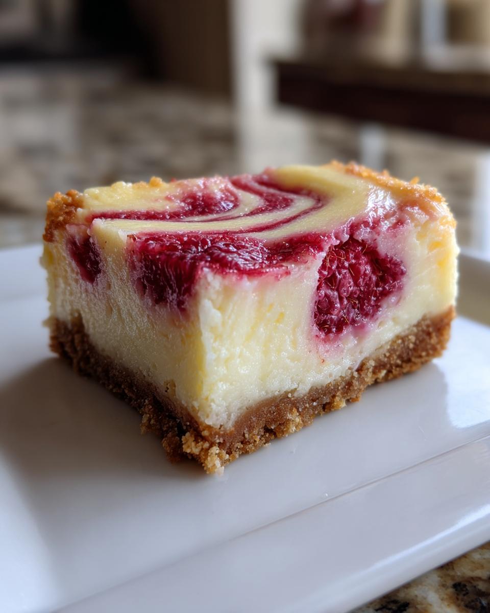 Lemon Raspberry Cheesecake Bars - detail 1