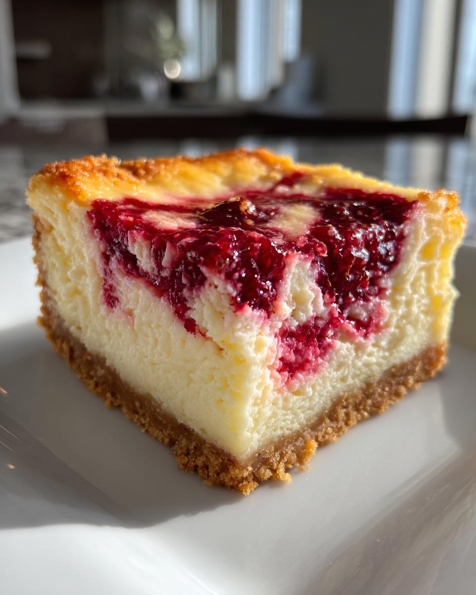 Lemon Raspberry Cheesecake Bars - detail 2