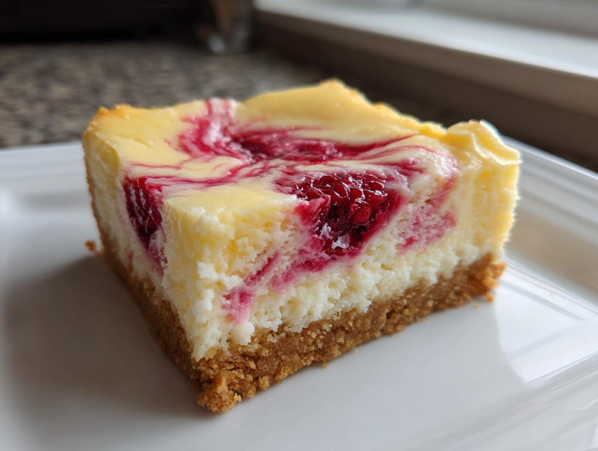 Irresistible Lemon Raspberry Cheesecake Bars in Just 10 Steps