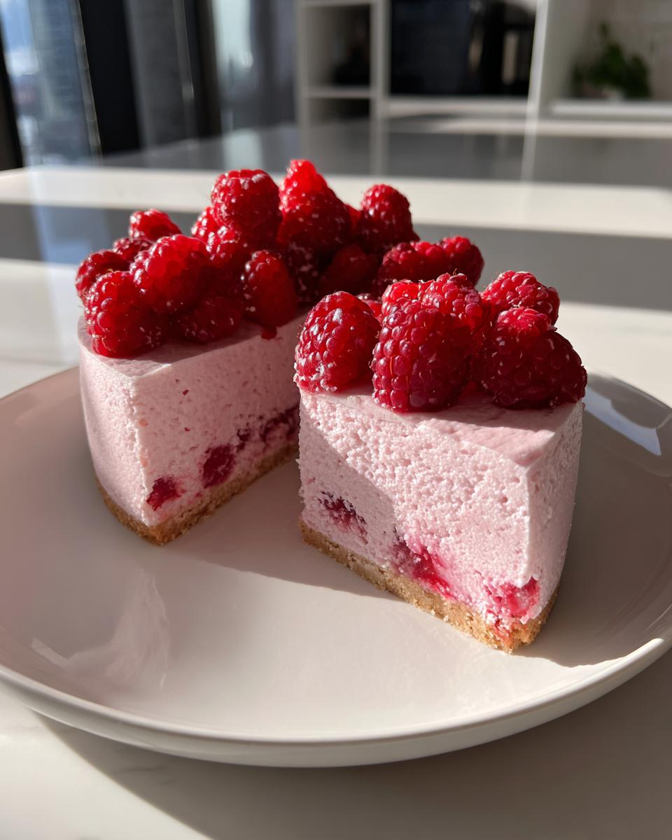 Luxurious Pink Velvet Raspberry Cheesecake - detail 2