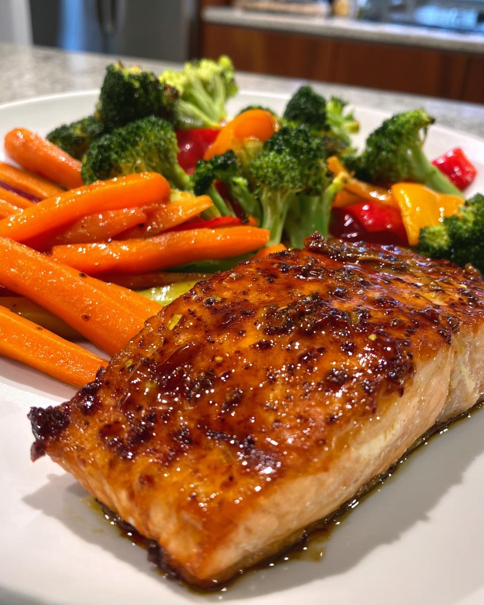 Maple Glazed Salmon with Roasted Vegetables - detail 1