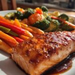 Maple Glazed Salmon with Roasted Vegetables