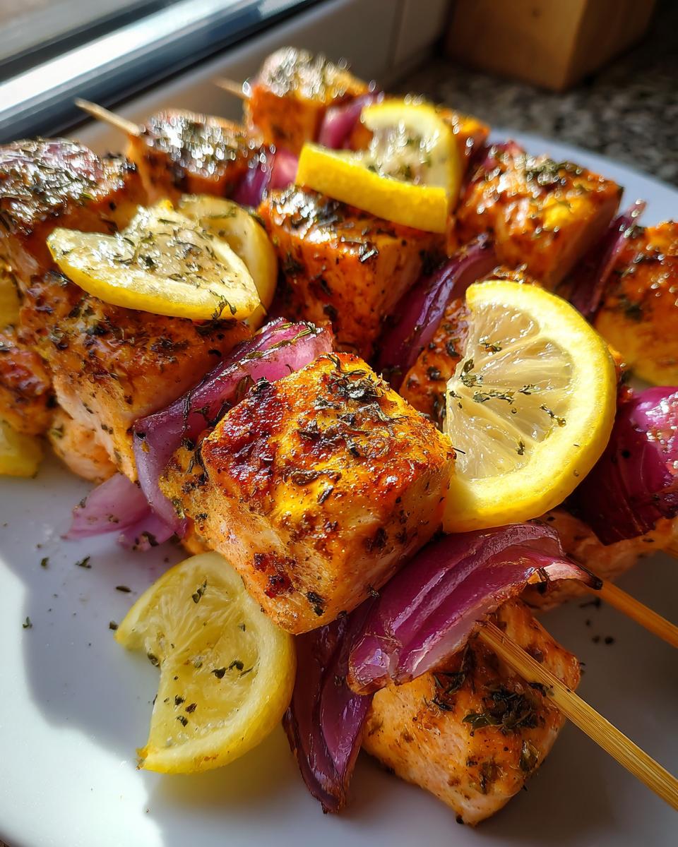 Mediterranean Salmon Skewers - detail 1