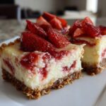 No Bake Strawberry Cheesecake Bars