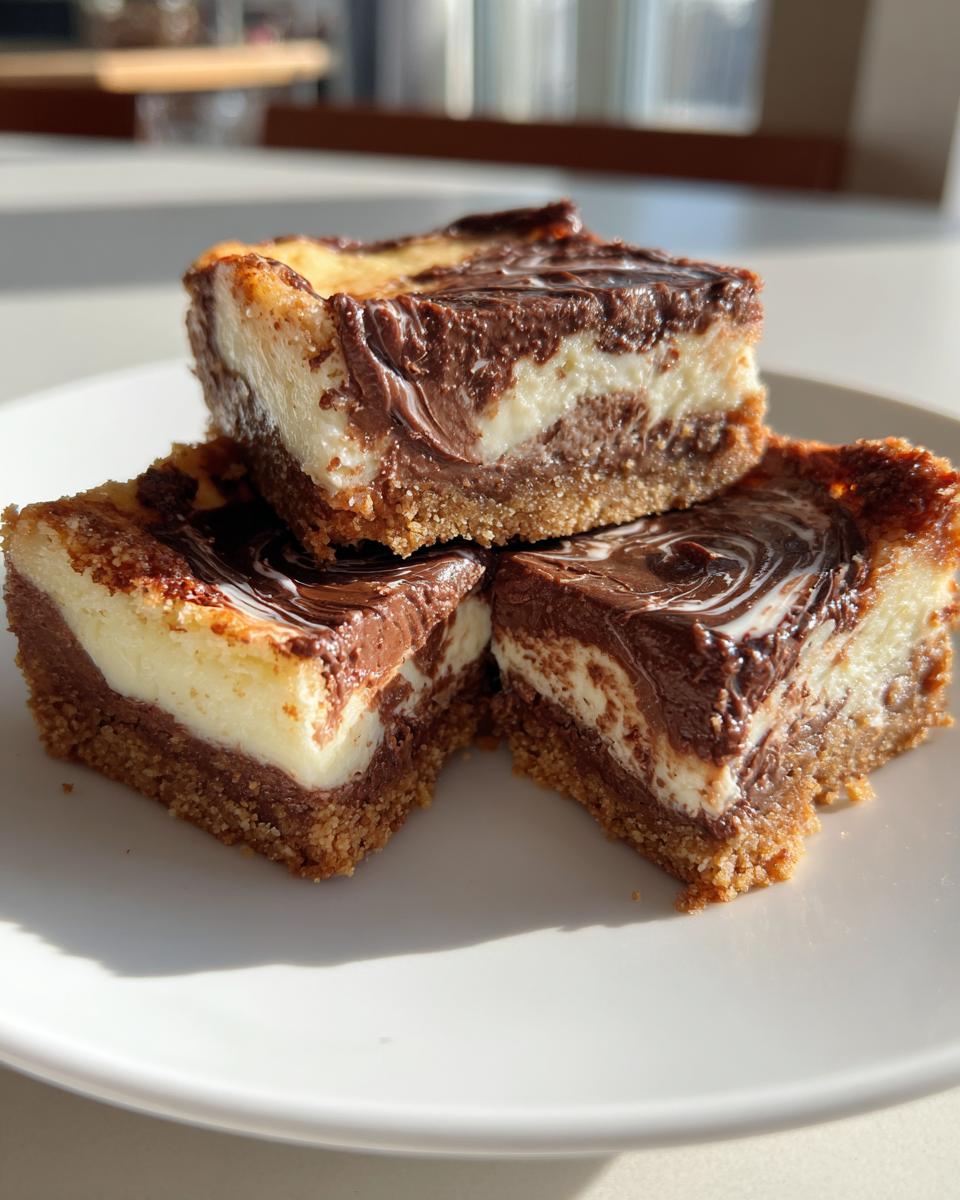Nutella Cheesecake Bars - detail 1