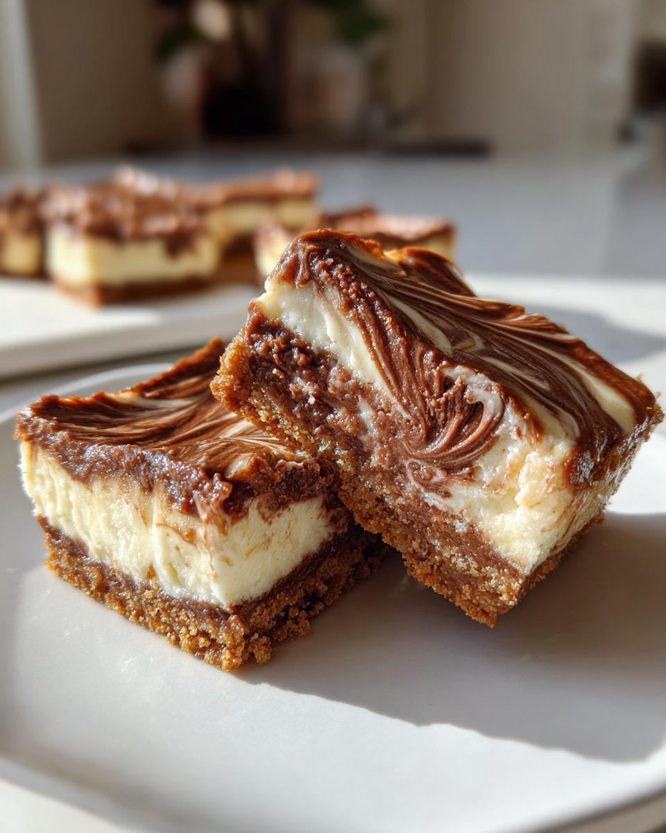Nutella Cheesecake Bars - detail 2