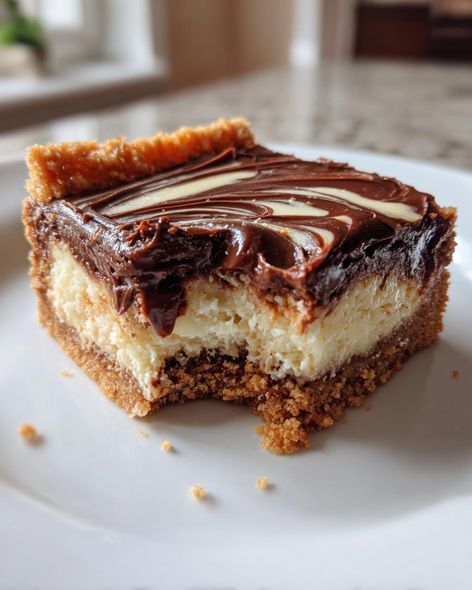 Nutella Cheesecake Bars - detail 3