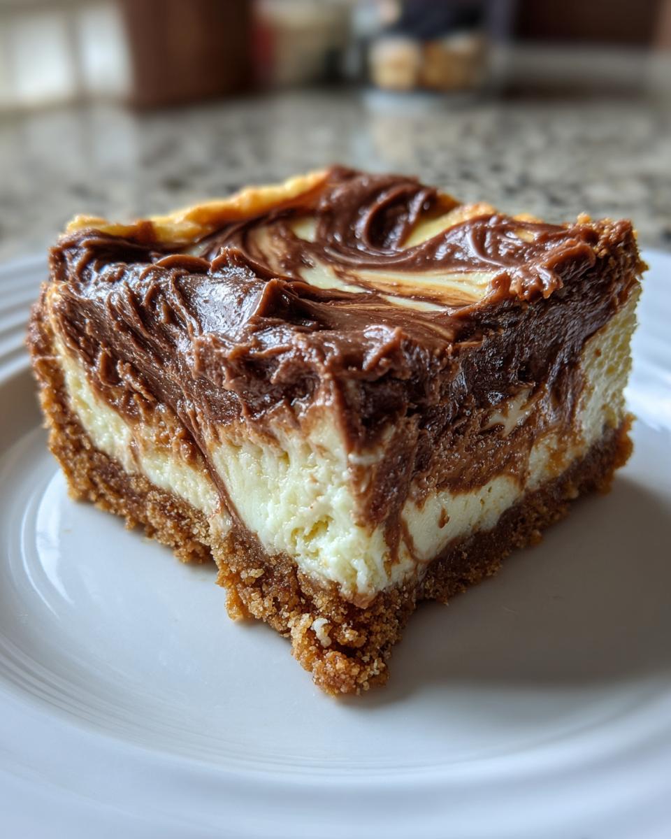 Nutella Cheesecake Bars - detail 4