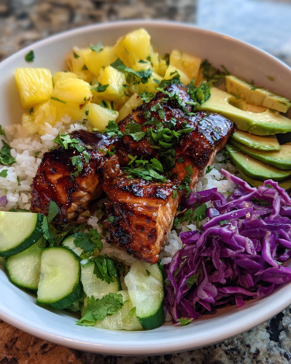 Pineapple Salmon Bowls - detail 1