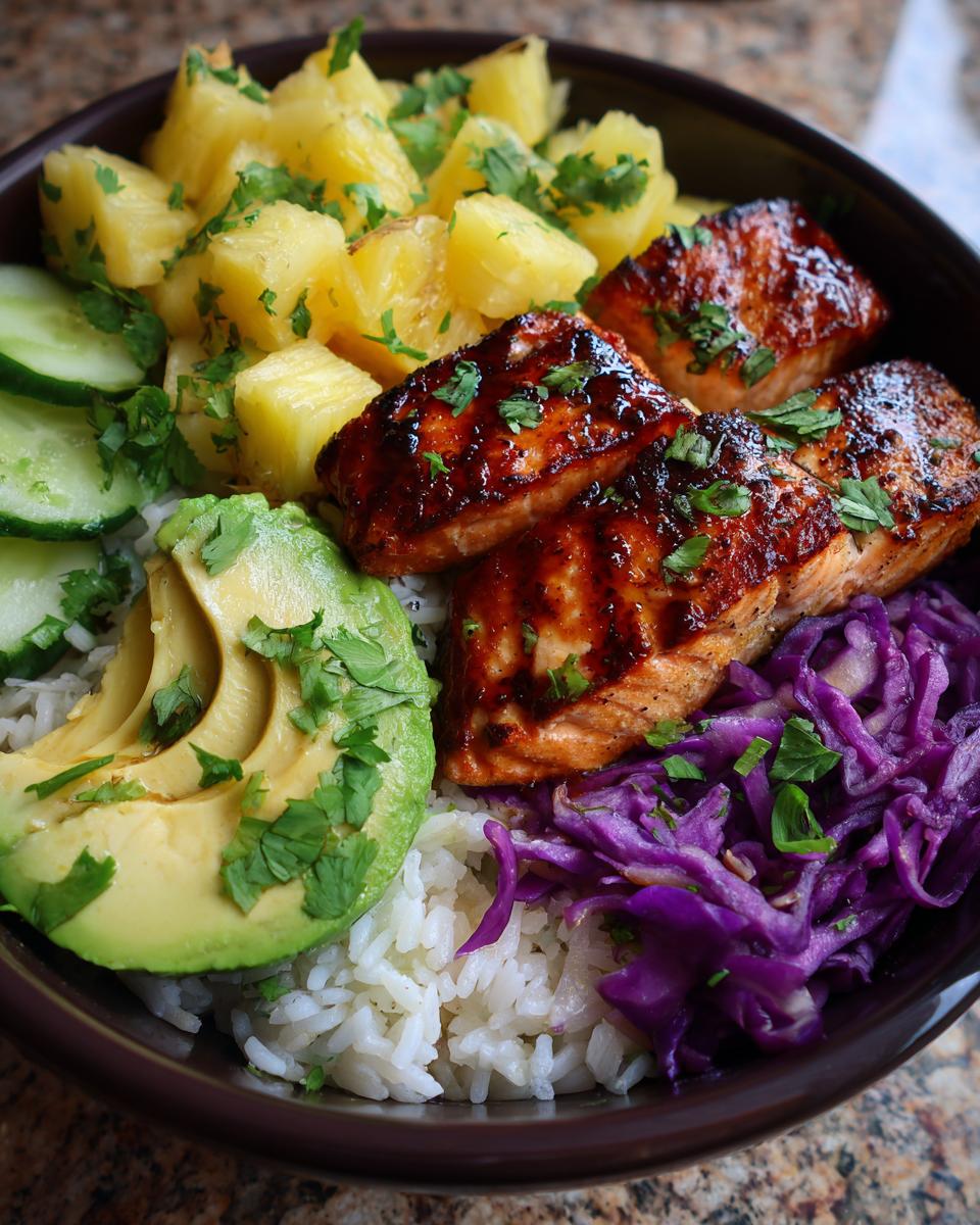 Pineapple Salmon Bowls - detail 2