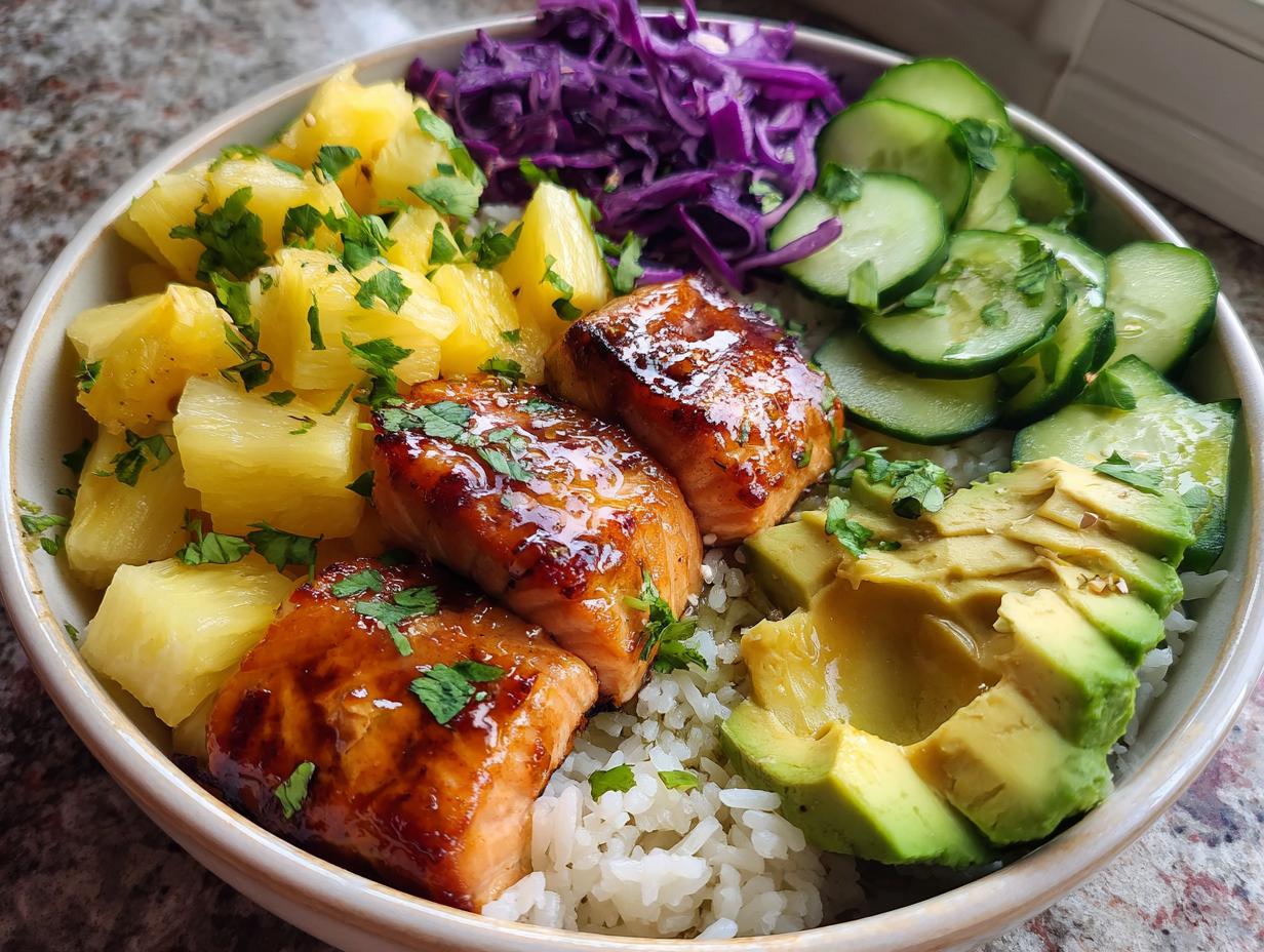 20-Minute Pineapple Salmon Bowls – Tropical Bliss on a Plate