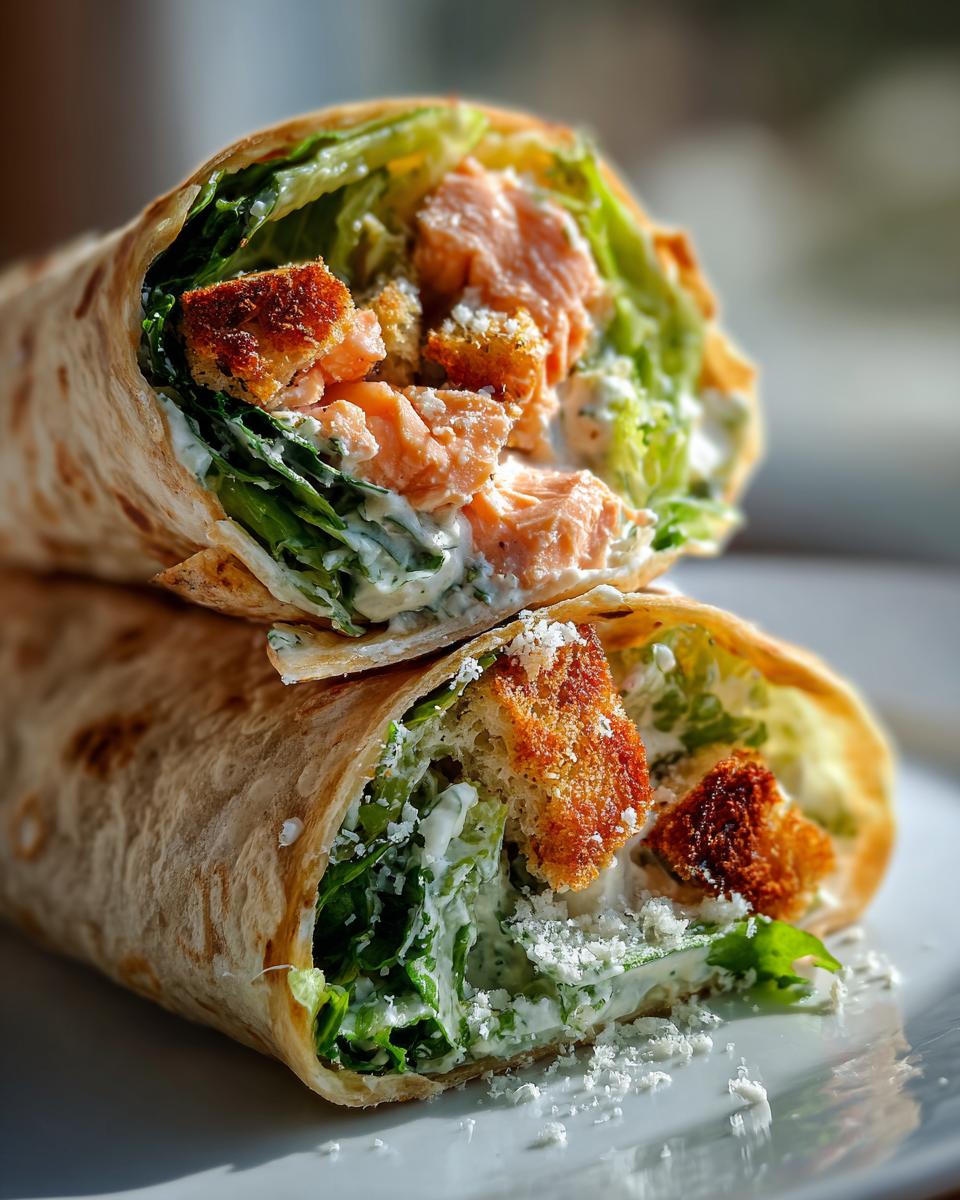 Salmon Caesar Salad Wraps - detail 1