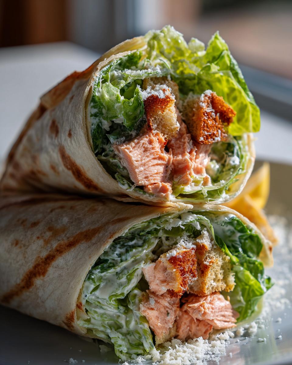 Salmon Caesar Salad Wraps - detail 2