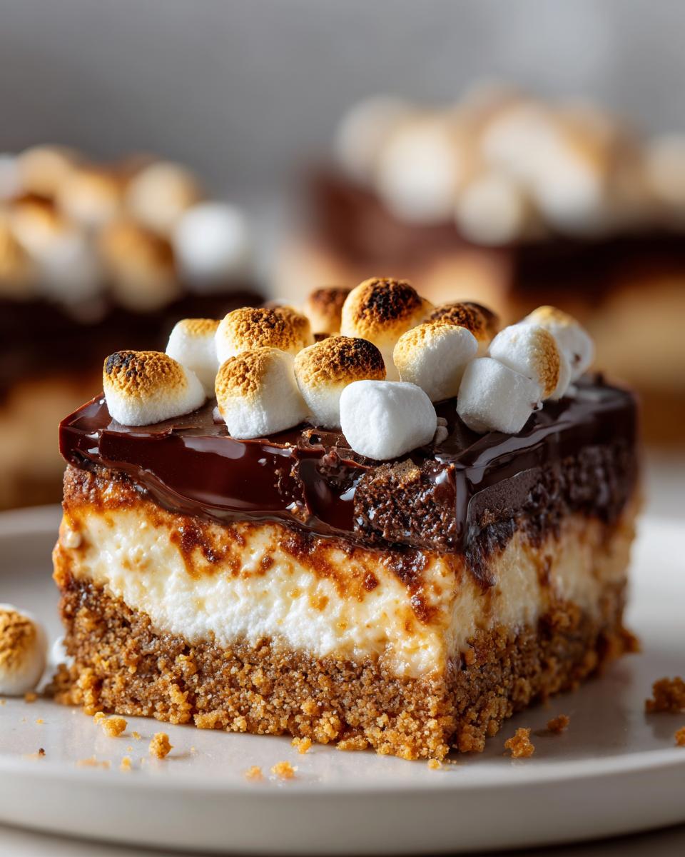 S’mores Cheesecake Bars - detail 2