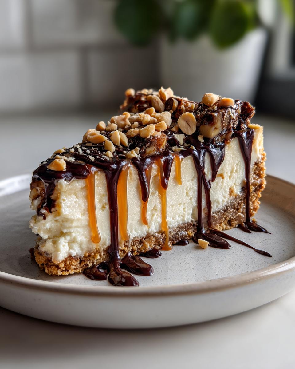 Snickers Cheesecake Pie - detail 2