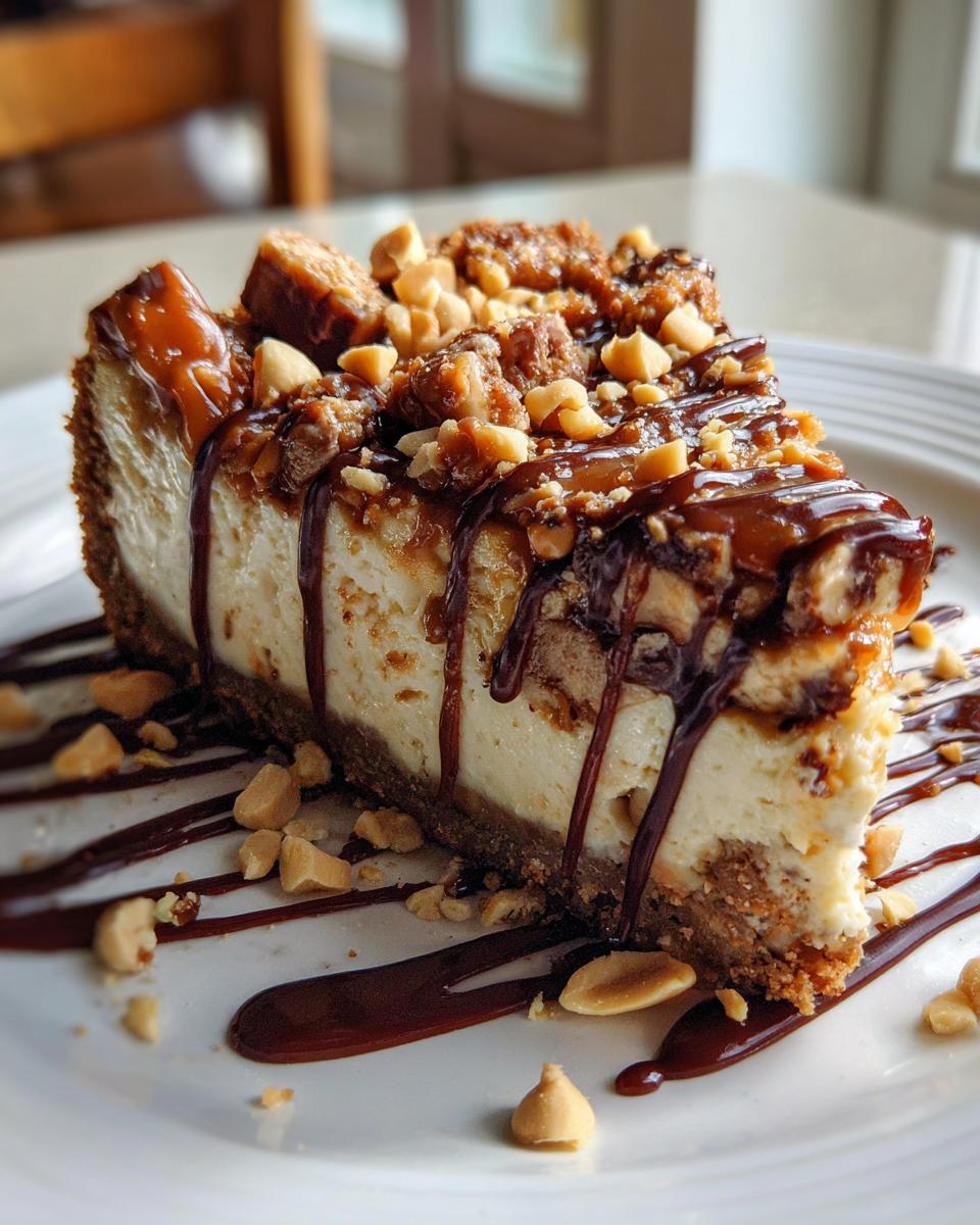 Snickers Cheesecake Pie - detail 3