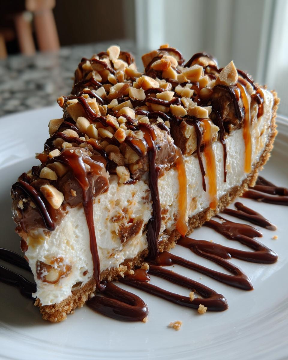 Snickers Cheesecake Pie - detail 4